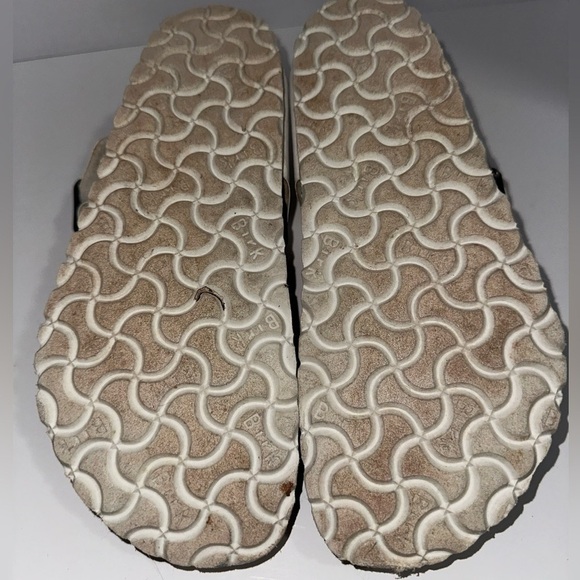 Birkenstock Gizeh Leather White Thong Sandals 37 6-6.5 Regular Width - Picture 6 of 6